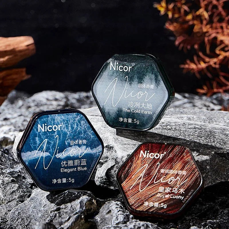 Wood Scented Solid Ointment Portable Fragrance