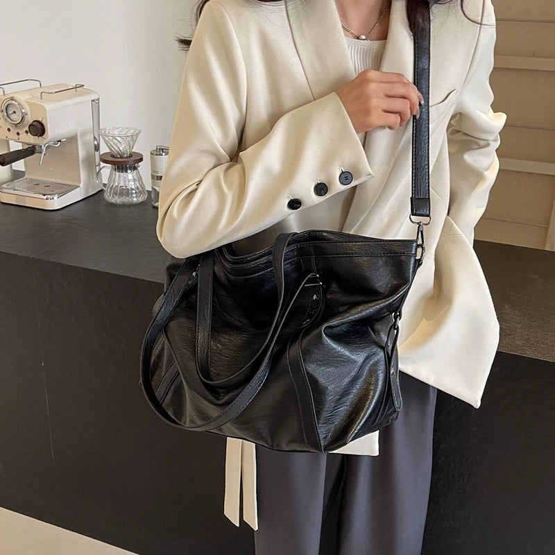 Oversized Leather Tote Bag