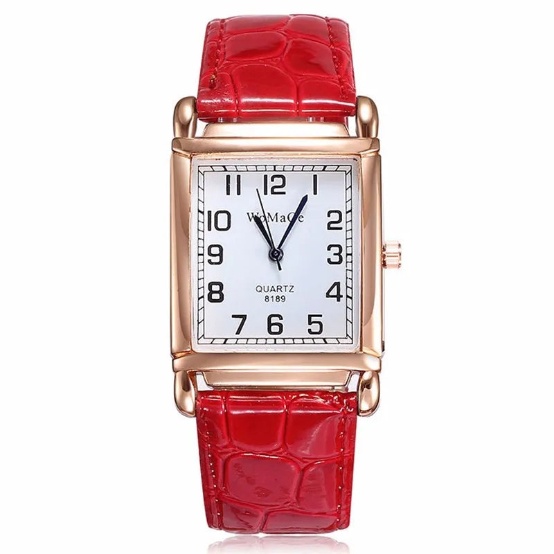Women's Rose Gold Square Quartz Watch