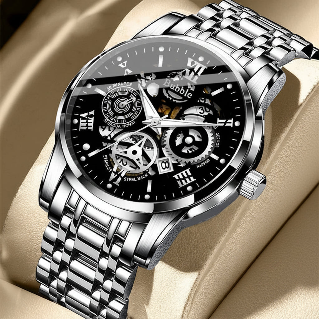 Men's Roman Hollow Quartz Watch