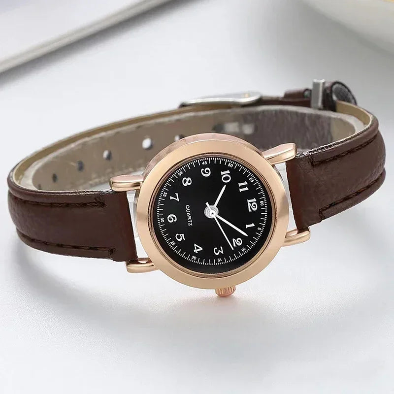 Retro Leather Ladies Watch