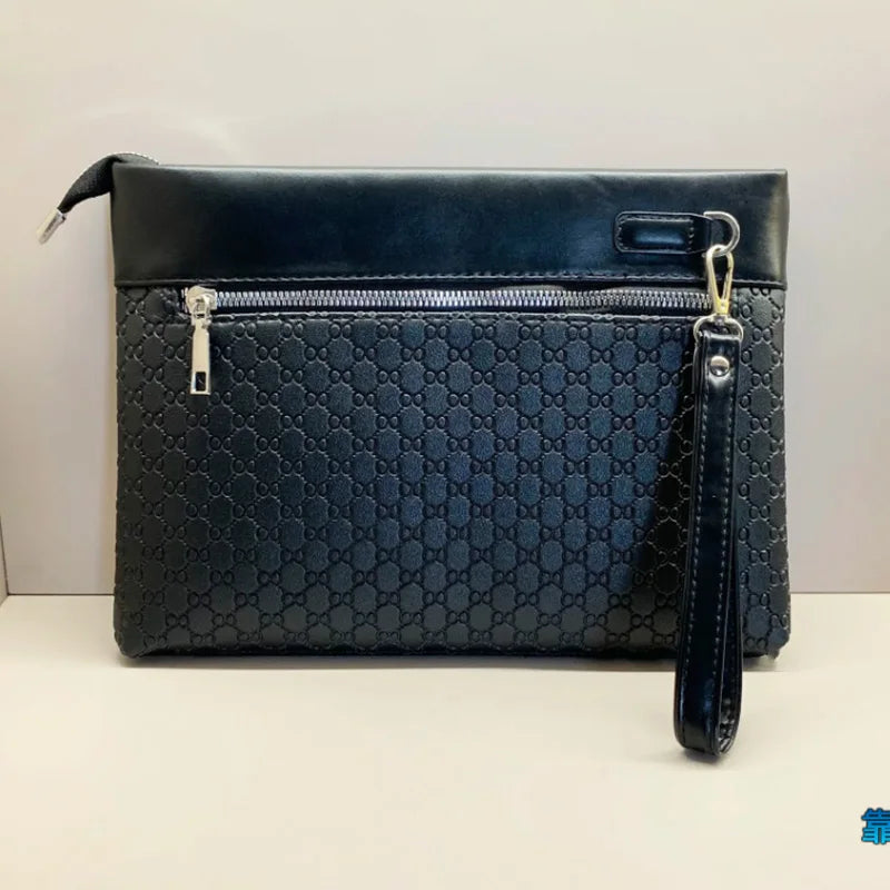 Men's Leather Clutch Sling Travel Bag