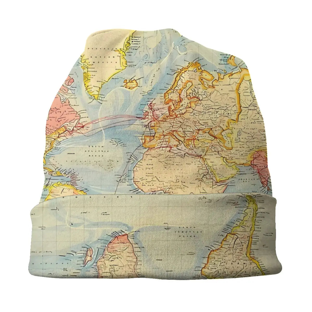 World Map Knitted Beanie