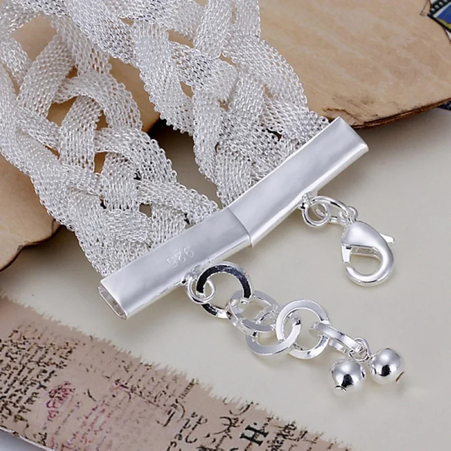 Women's S925 Silver Charm Bracelet Wedding