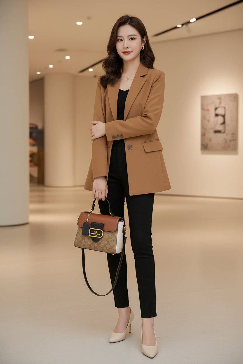 Retro Texture Tote & Crossbody Bag for Women