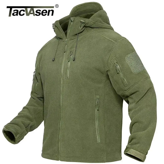 TACVASEN Fleece Hooded Men Jacket