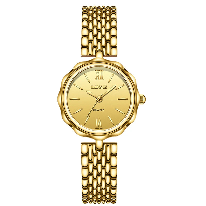LIGE Small Dial Steel Ladies Watch