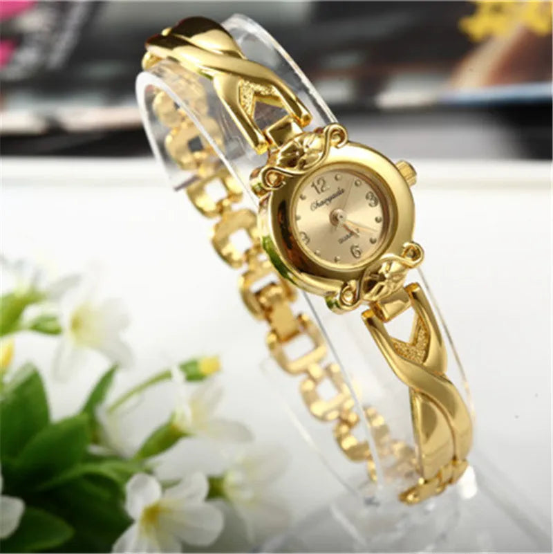 Gold Small Dial Ladies Watch