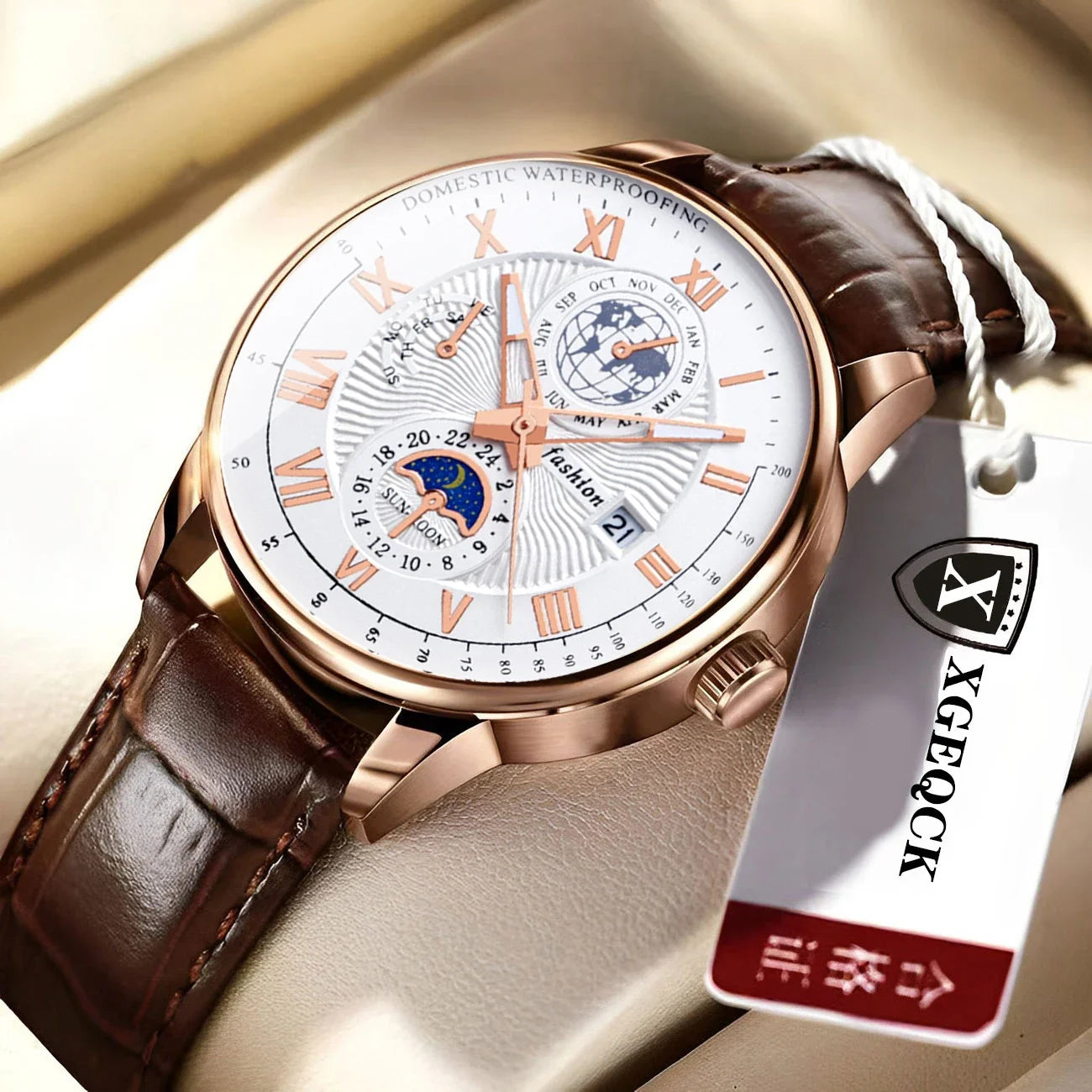 Leather Quartz Men Watch