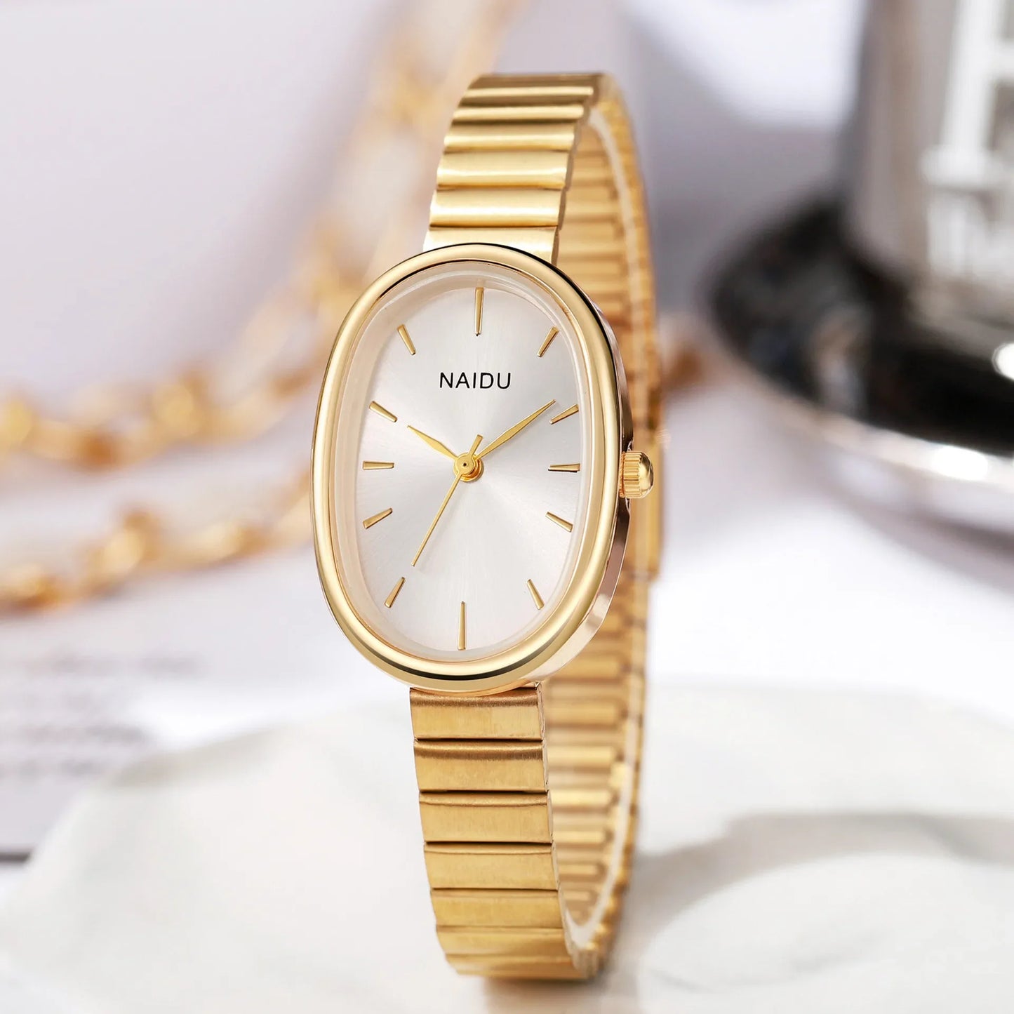 Gold Bracelet Vintage Ladies Watch