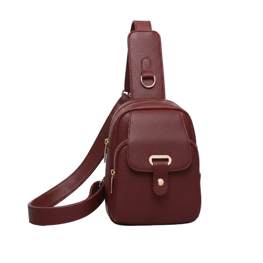 Women's Multi-Pocket PU Leather Crossbody Bag