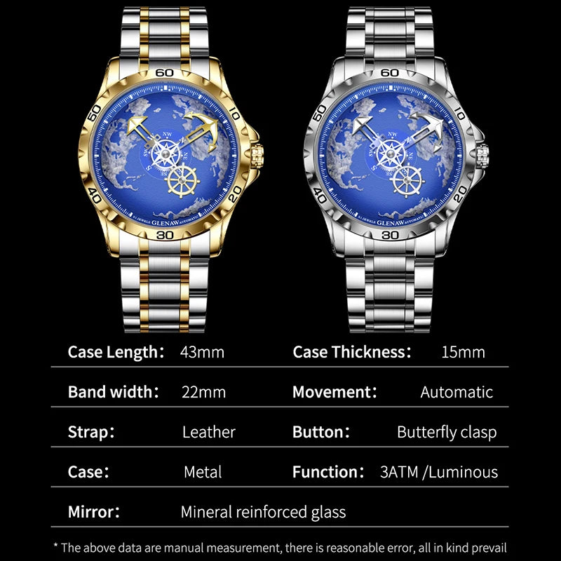 GLENAW Steel Men Watch