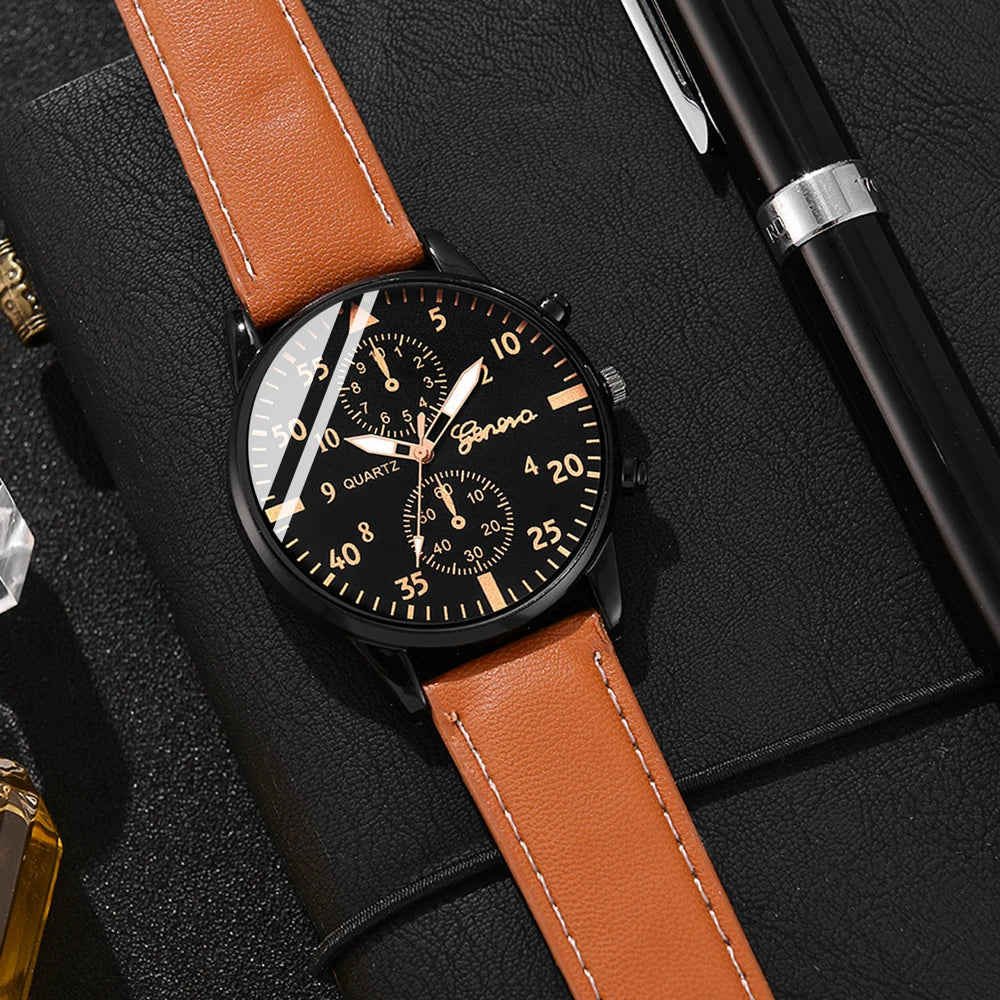 Men's Hip Hop Watch & Bracelet Set
