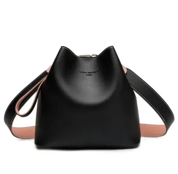 PU Leather Bucket Crossbody Bag