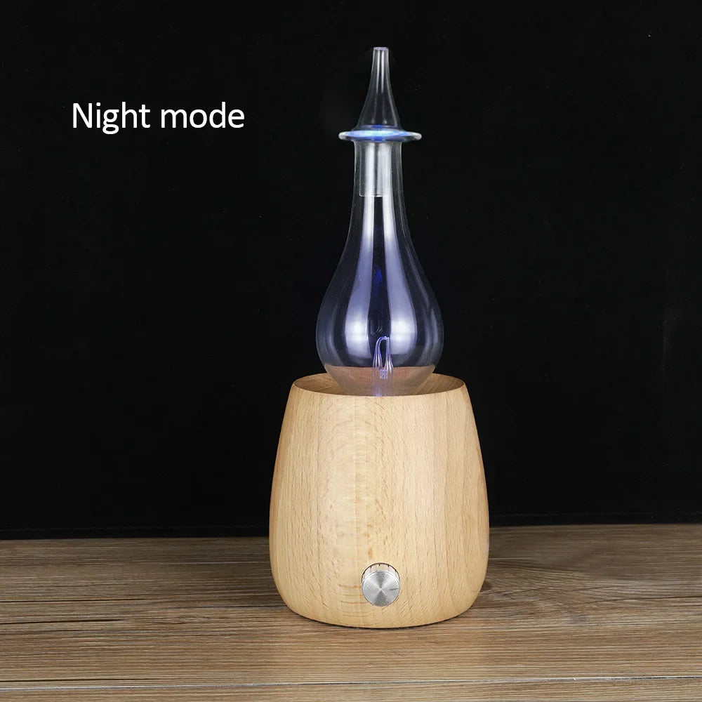 Waterless Nebulizer Wood Glass Oil Diffuser