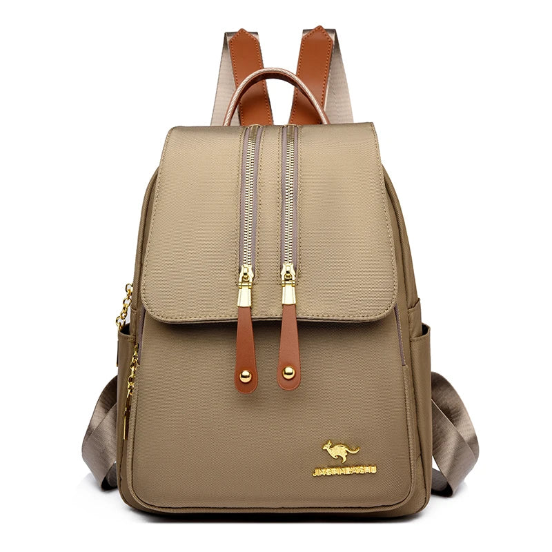 Women's Vintage Leather Backpack Large Capacity