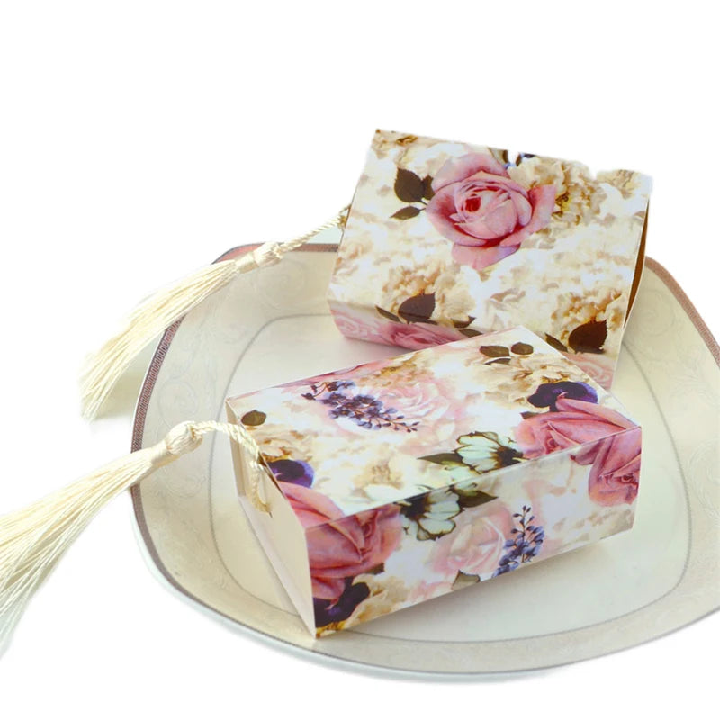 Drawer Candy Gift Box Tassel Wedding 10 Pcs