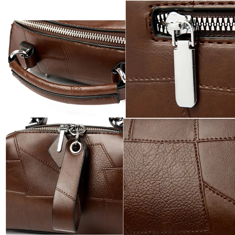 Women's Genuine Leather Boston Tote Bag