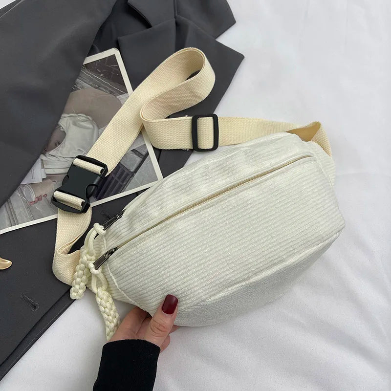 Corduroy Waist & Crossbody Bag