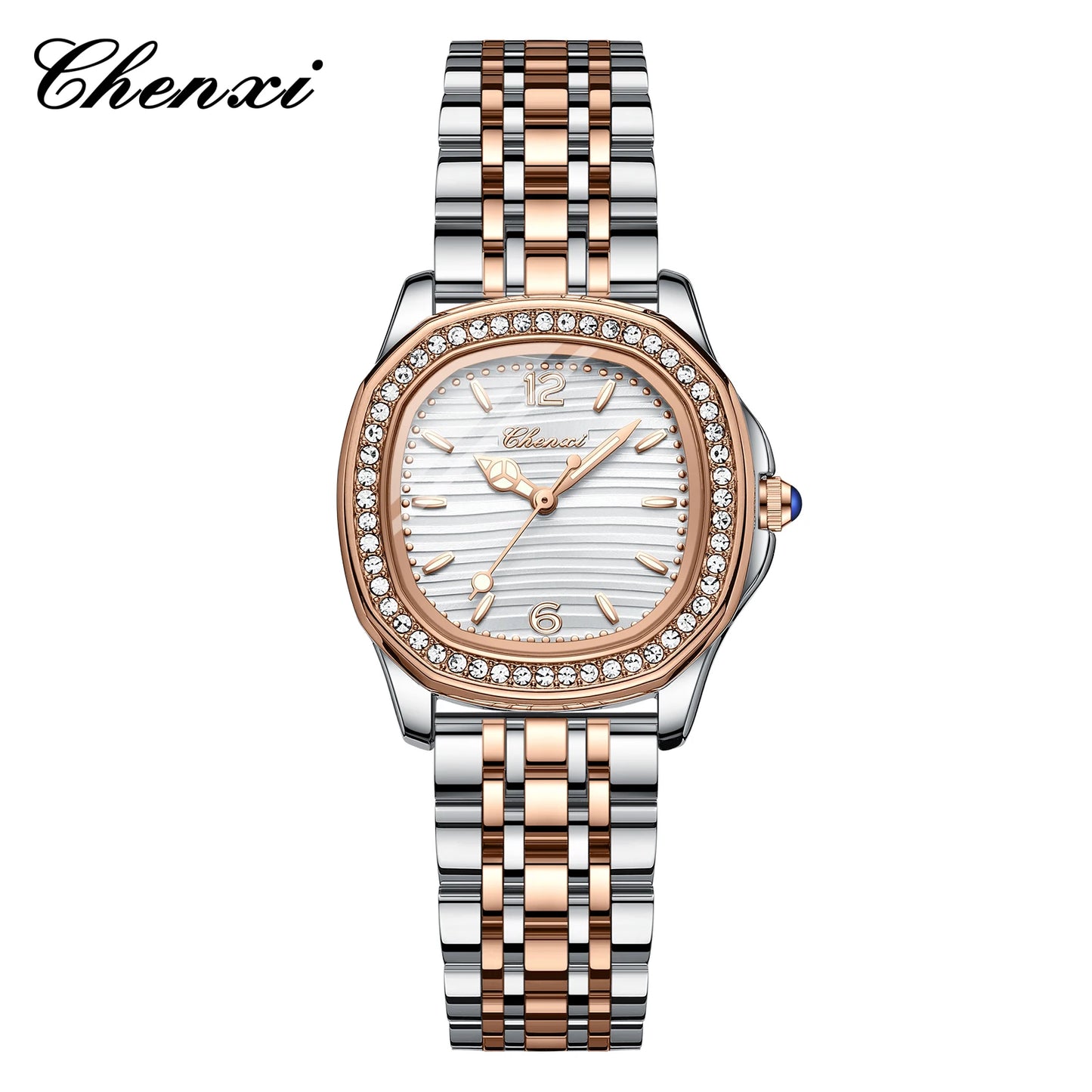 CHENXI Square Dial Steel Ladies Watch