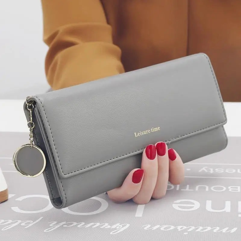 Leather Tri-Fold Women Wallet
