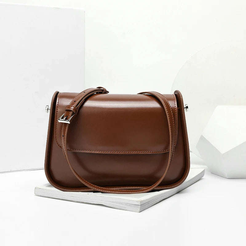 Women's Saddle Bag Genuine Leather Crossbody