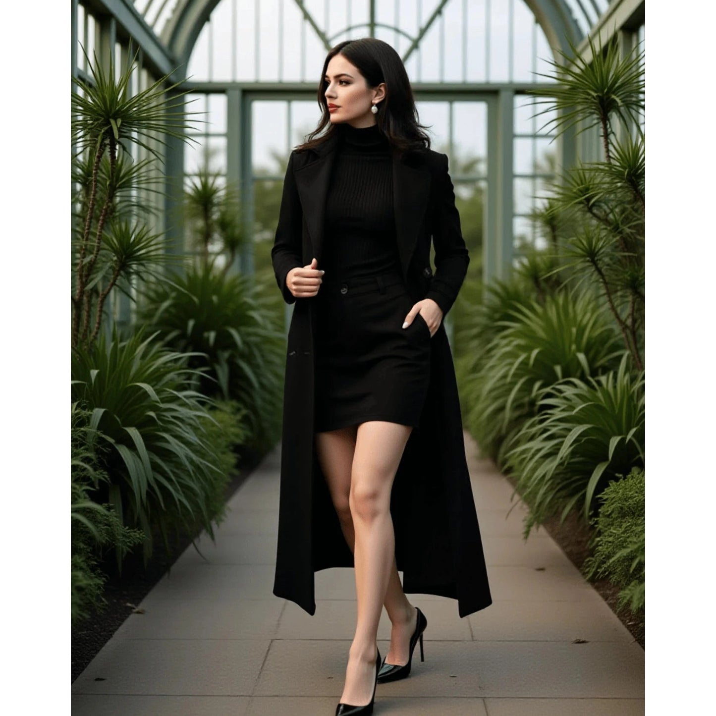 French Double-Breasted Trench Coat