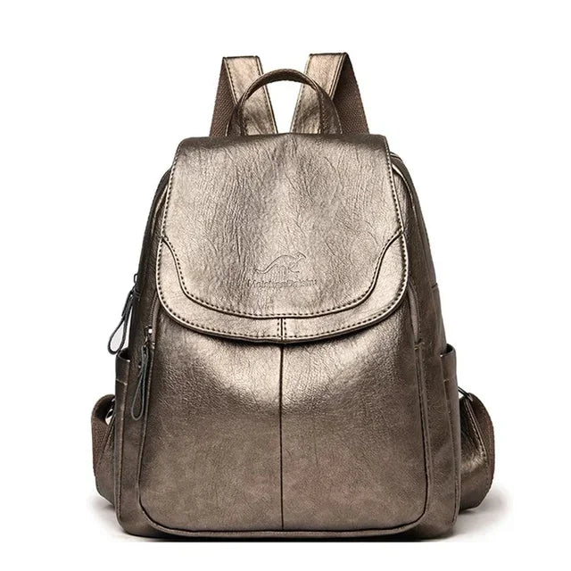 Soft Leather Women Backpack