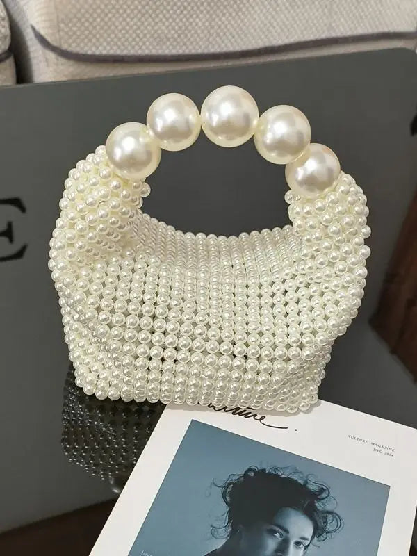 Pearl Handbag Shoulder Tote