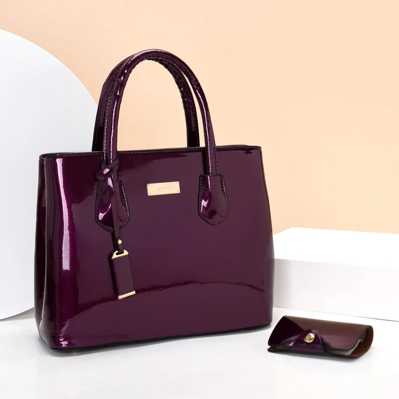 Patent Leather Luxury Tote Bag