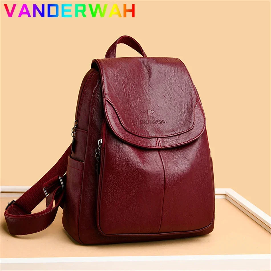 Soft Leather Women Backpack