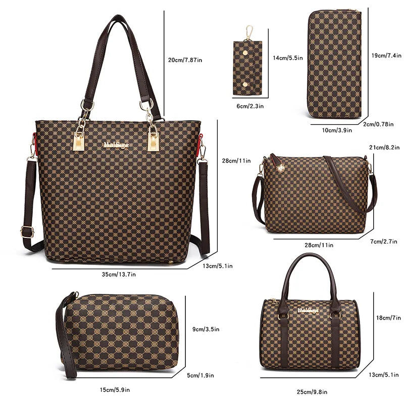 6-Piece Women Handbag Set