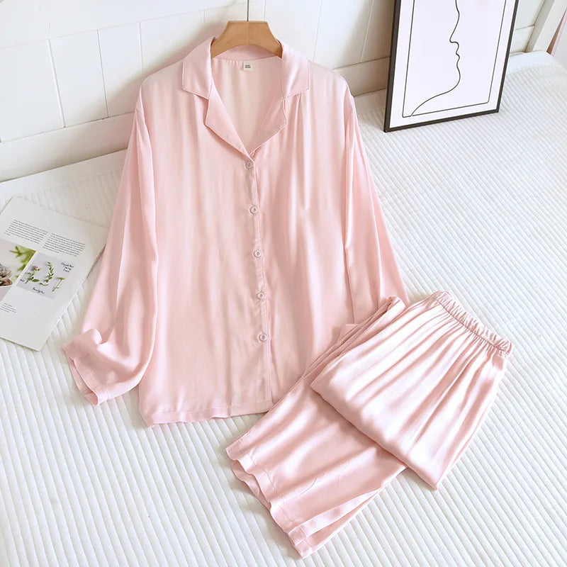Cotton Silk Couple Pajama Set