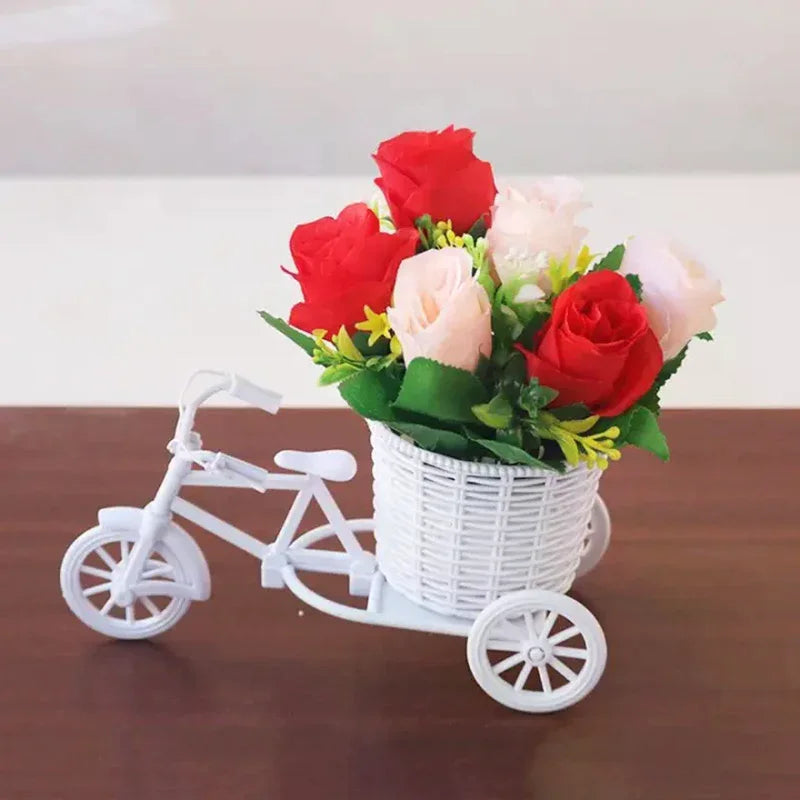 Tricycle Flower Basket Home Garden Decor