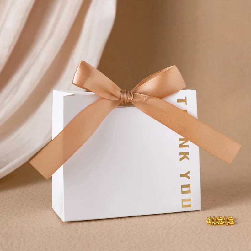 Thank You Gift Box Bow Ribbon Party 10 Pcs