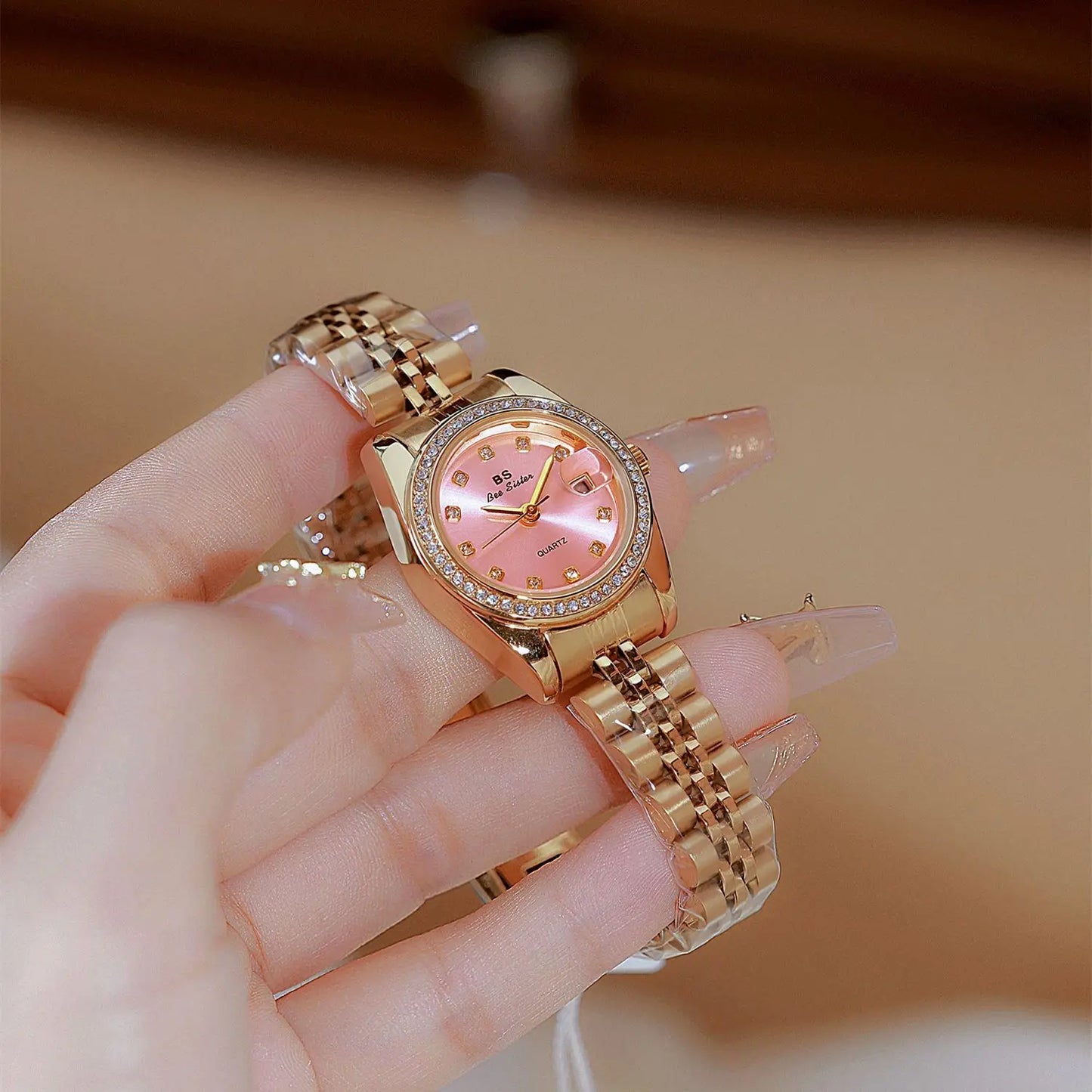 Diamond Calendar Women Watch