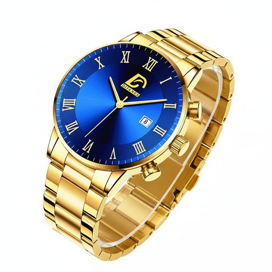 Men's Gold Minimalist Business Quartz Watch