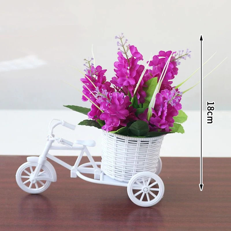 Tricycle Flower Basket Home Garden Decor