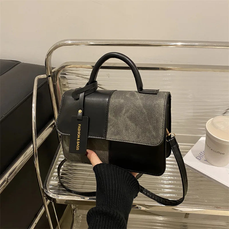 Geometric Snap Closure Tote