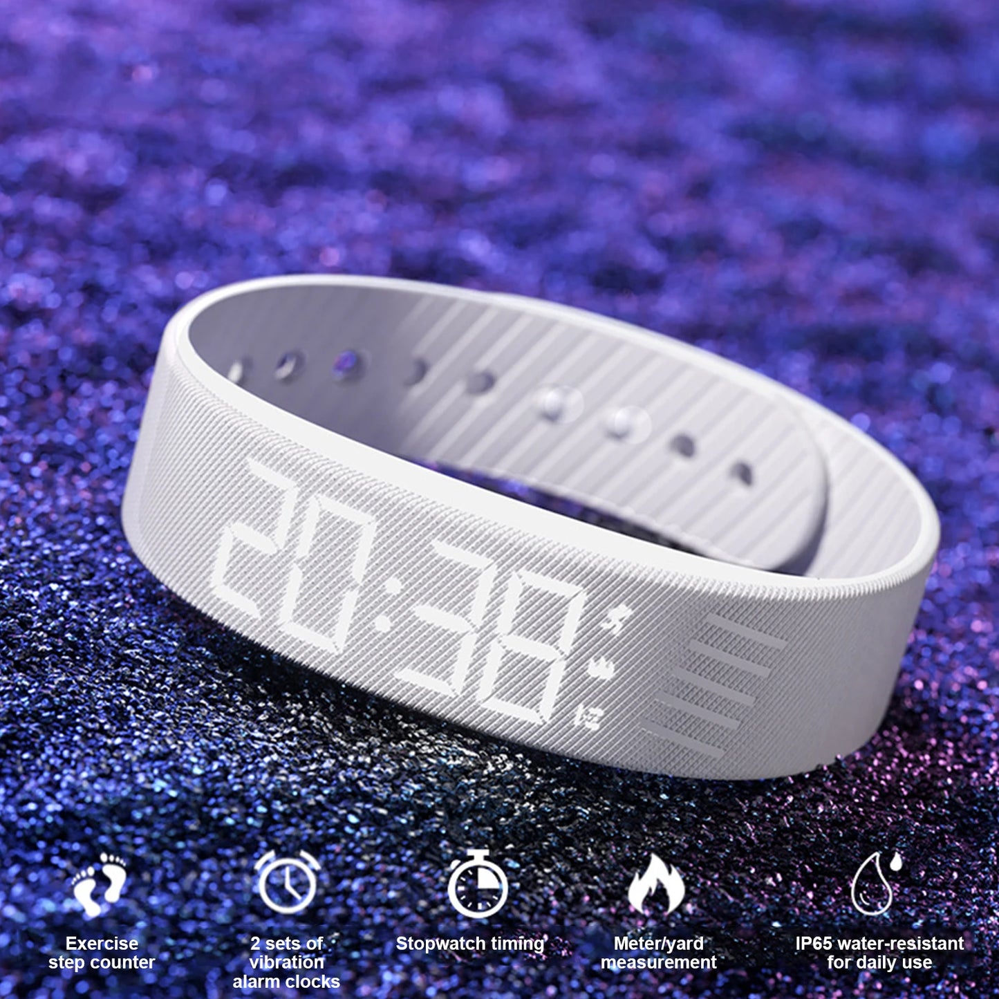 Vibrating Alarm Watch with Pedometer