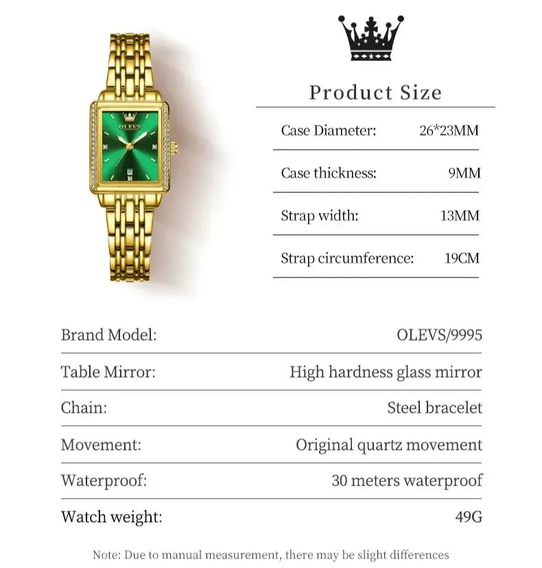 OLEVS Women's Date Luminous Quartz Watch