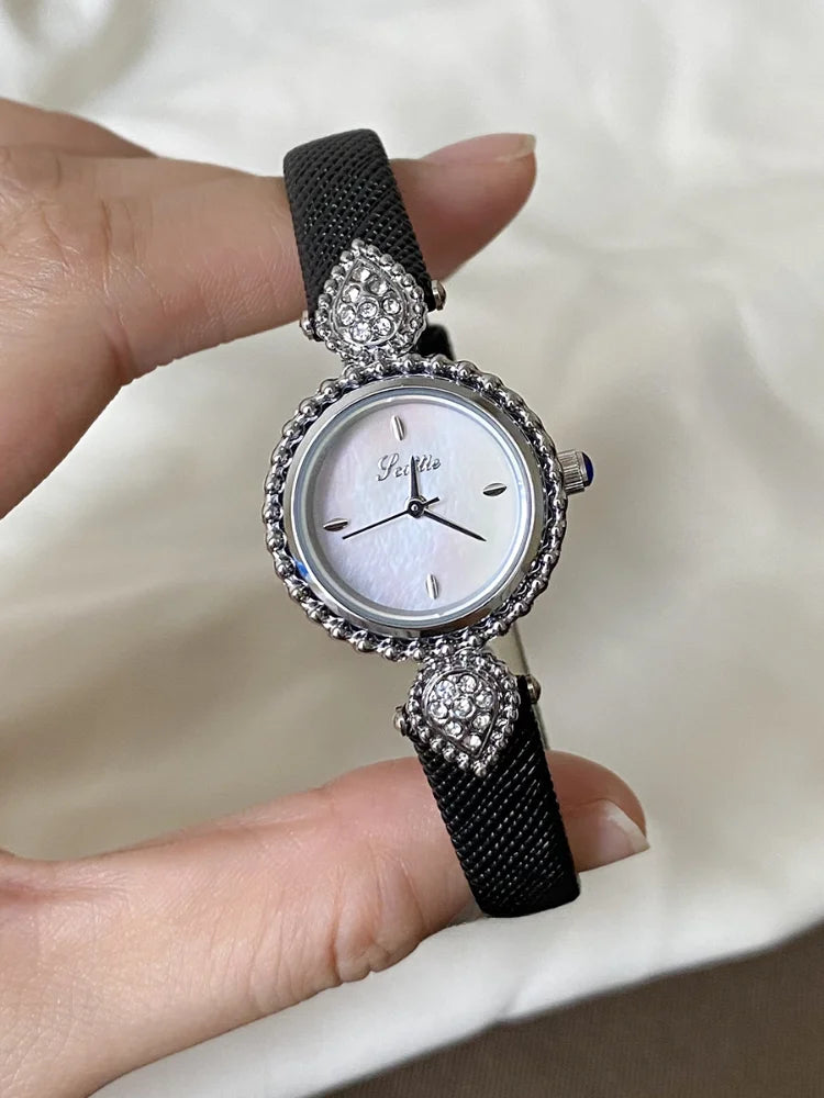 Diamond Dial Belt Quartz Watch