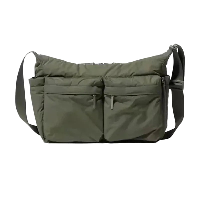 Multi-Pocket Nylon Shoulder Bag