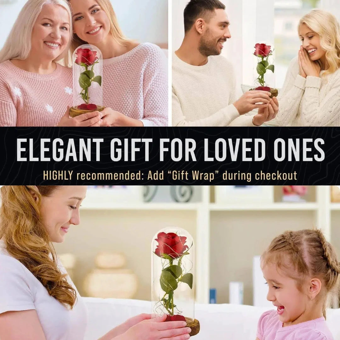 Eternal Rose LED Timer Gift Mom Valentine