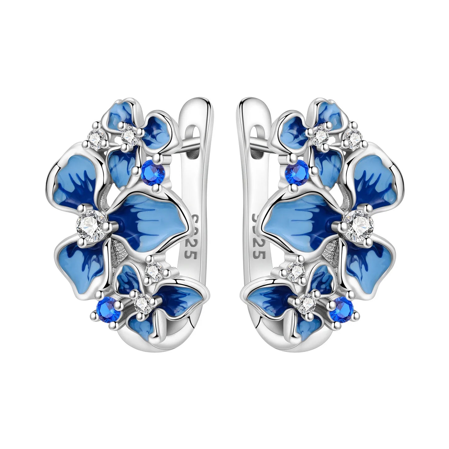 Women's S925 Silver Daisy Hoop Earrings