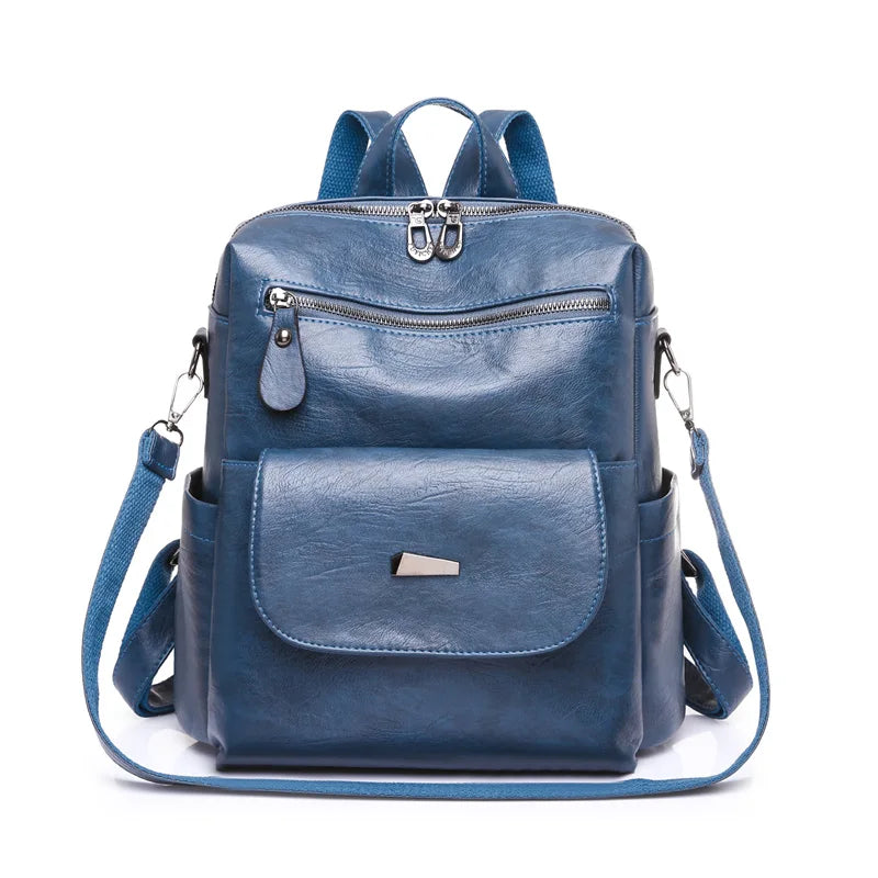 Genuine Leather Women Backpack
