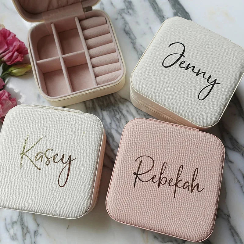 Personalized Bridesmaid Jewelry Case