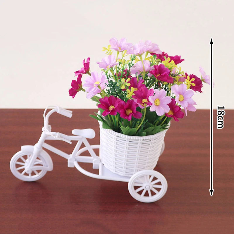 Tricycle Flower Basket Home Garden Decor
