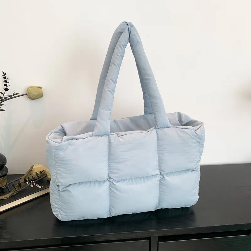 Quilted Plaid Shoulder Bag