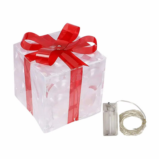 LED Glowing Christmas Gift Box Outdoor Decor